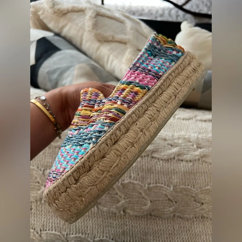 Manebi Raffia Jute Mix Double Sole Espadrilles 💞✨